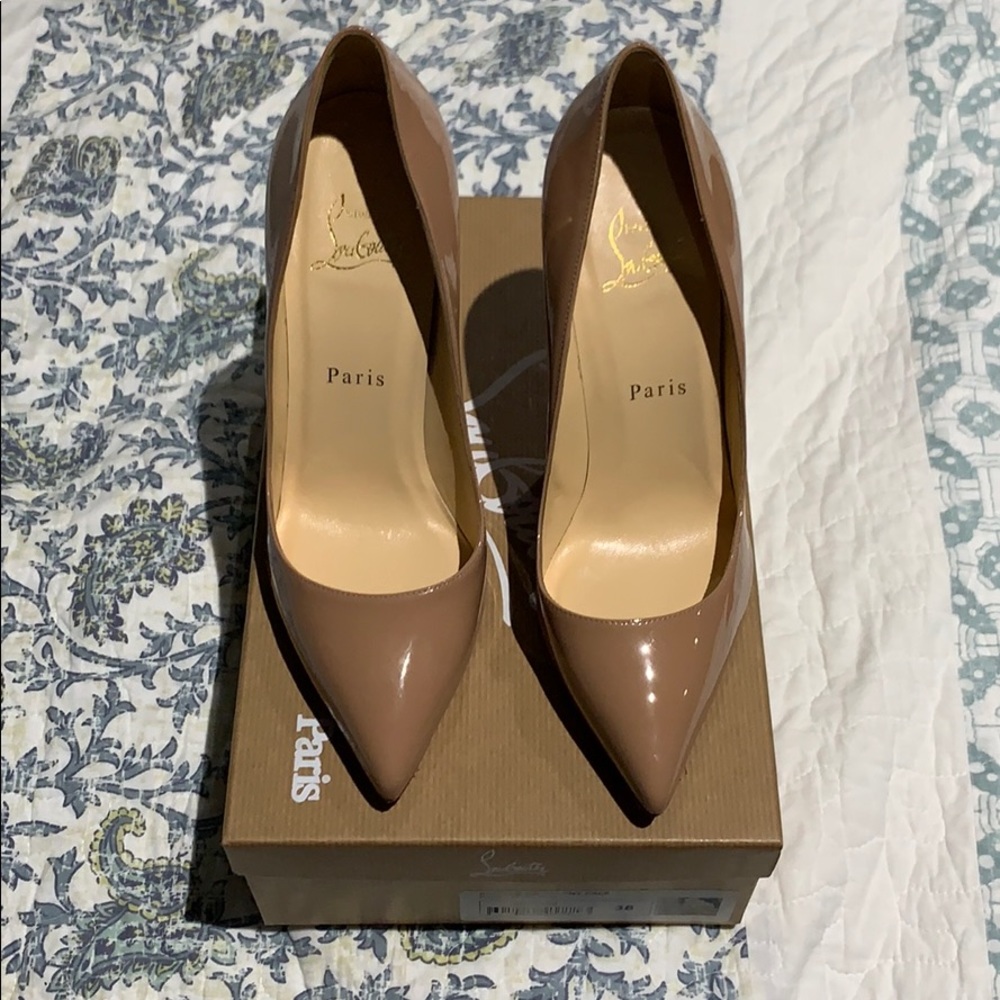 Louboutin Pigalle 100 Patent Nude
